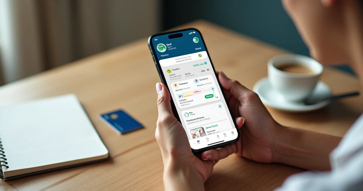Pessoa comprando passagem de ônibus pelo celular 