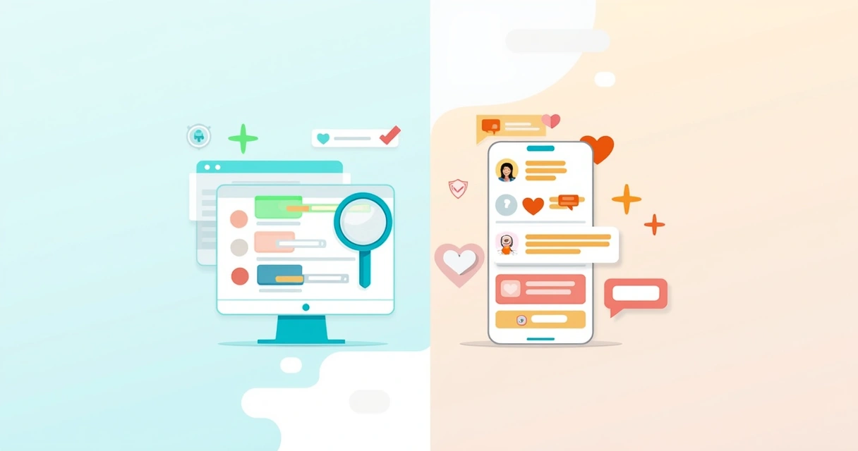 Computador mostrando avaliações positivas sobre compra de seguidores e smartphone com perfil engajado do Instagram.