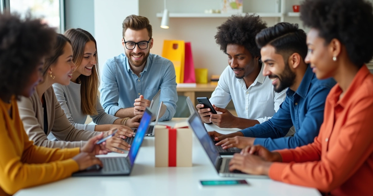 Pessoas comprando online usando cartão de crédito digital 