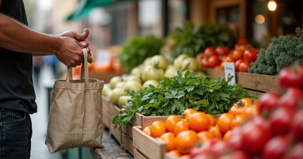 Compra consciente de alimentos en mercado local