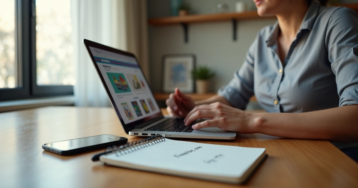 Pessoa fecha notebook para evitar compra impulsiva online 