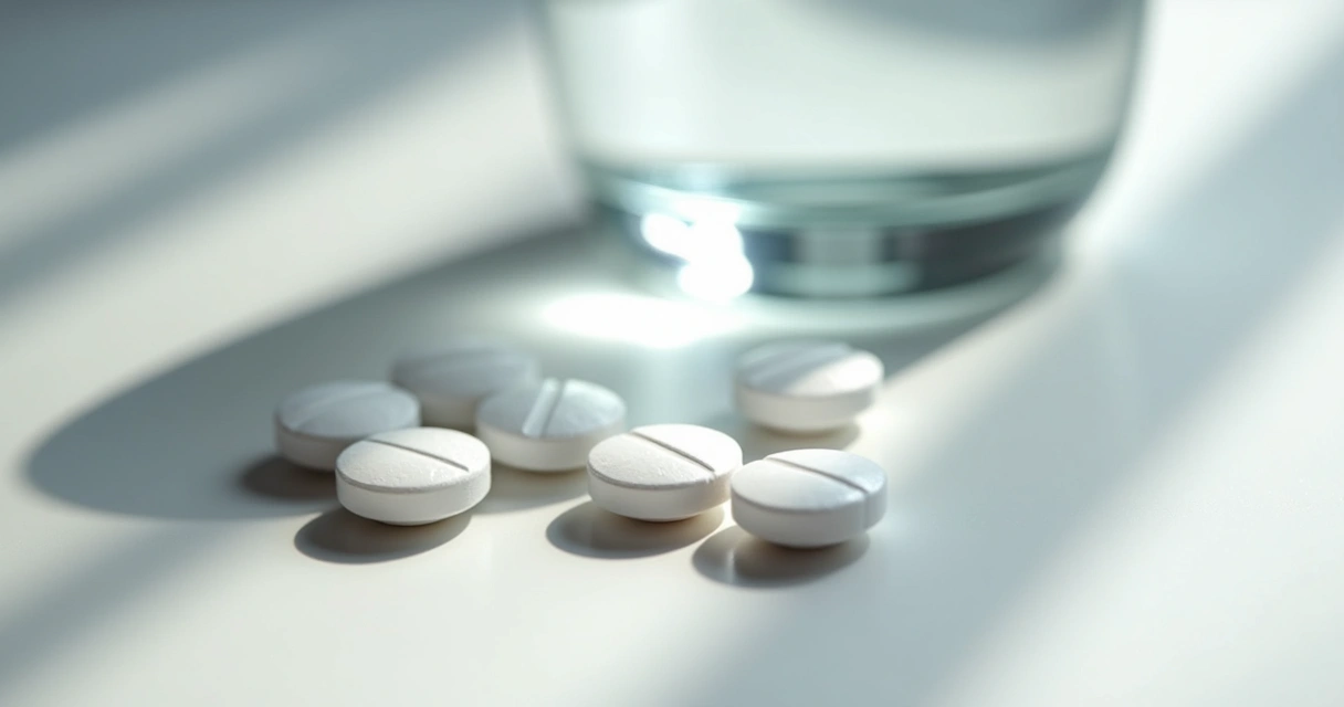 Comprimidos de dapoxetina sobre uma superfície clara 