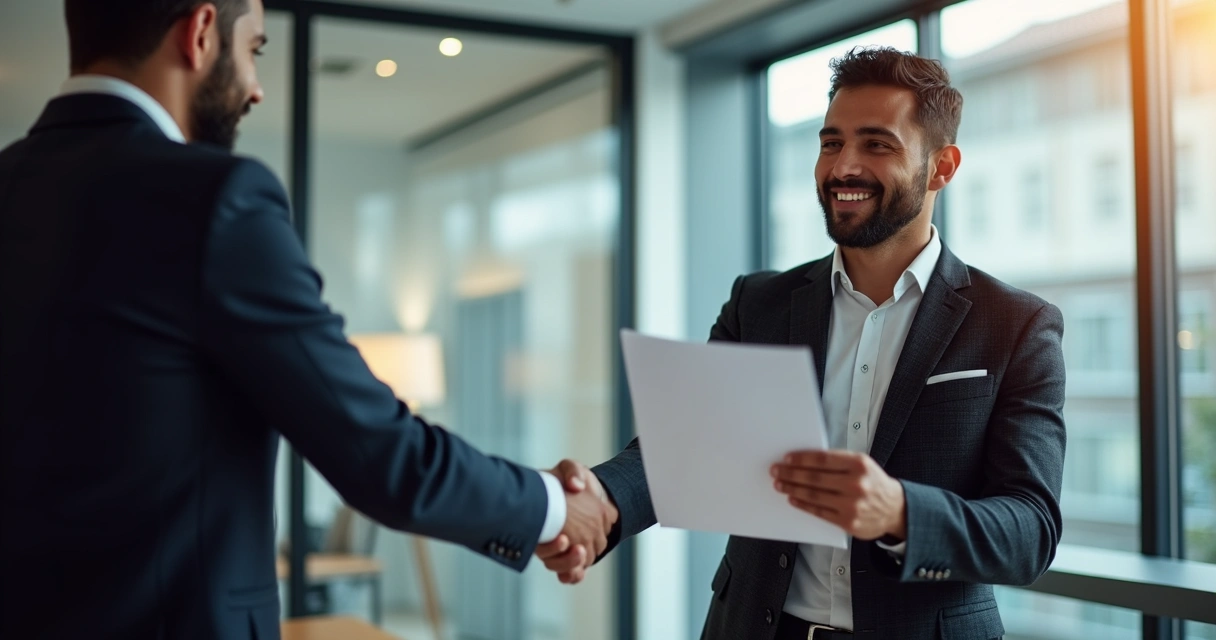 Engenheiro da Terka entrega laudo técnico a cliente 