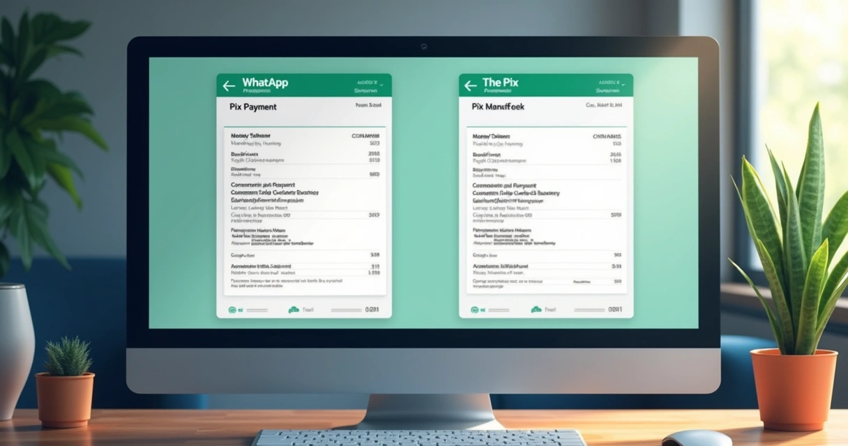 Comprovante digital com dados incorretos e marcas visuais de falsificação 