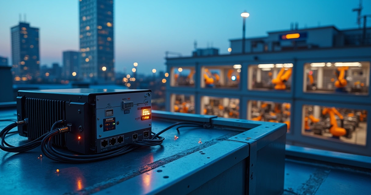 Dispositivos de computação de borda conectando fábrica e rede urbana 