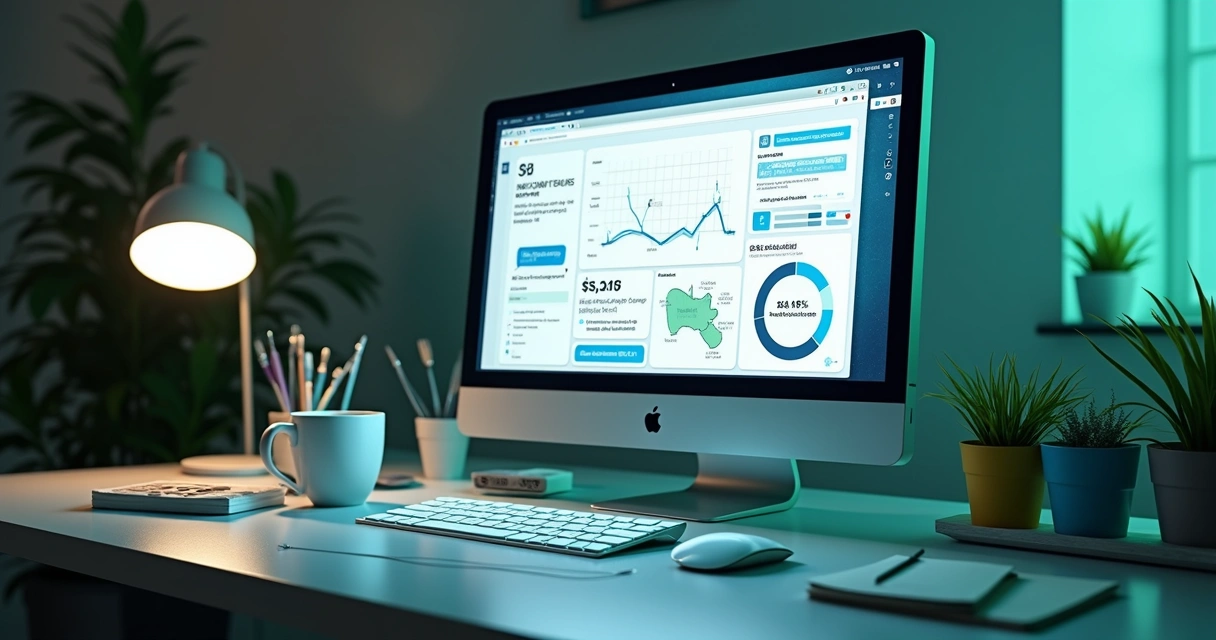 Computador mostrando anúncios odontológicos 