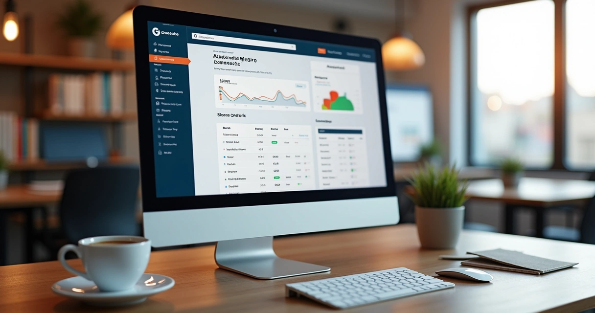 Computador exibindo blog automático para empresa de Macaé 