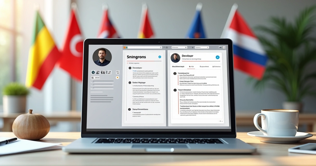 Currículo e perfil de LinkedIn para desenvolvedor no exterior 