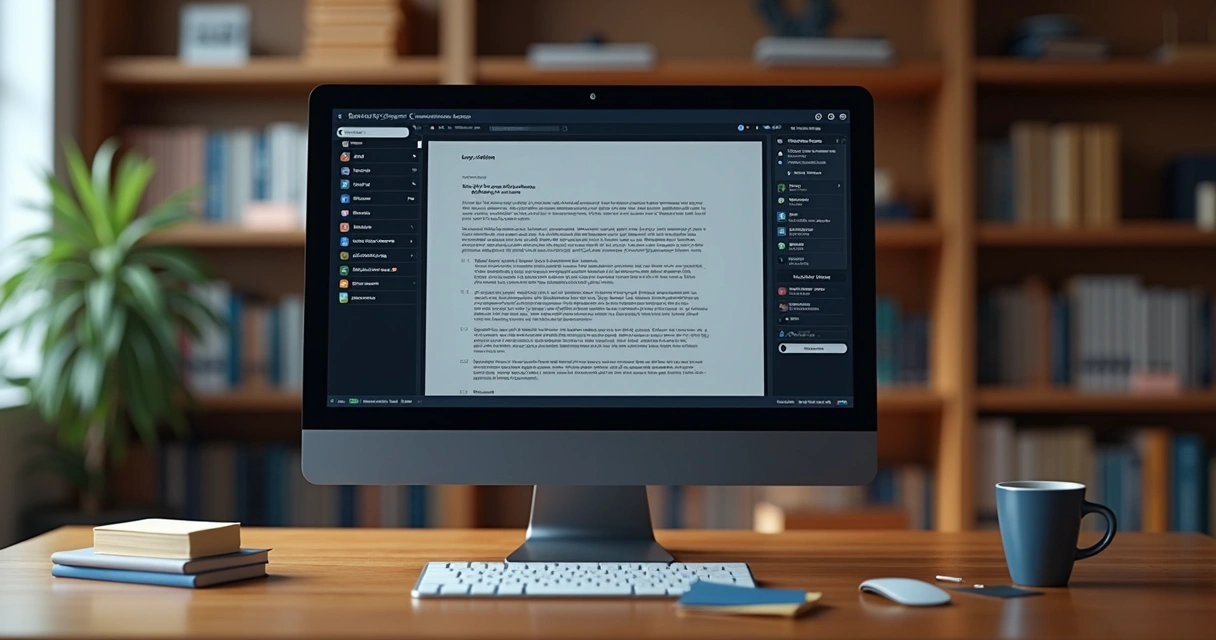 Computador exibindo petição jurídica sendo gerada automaticamente 