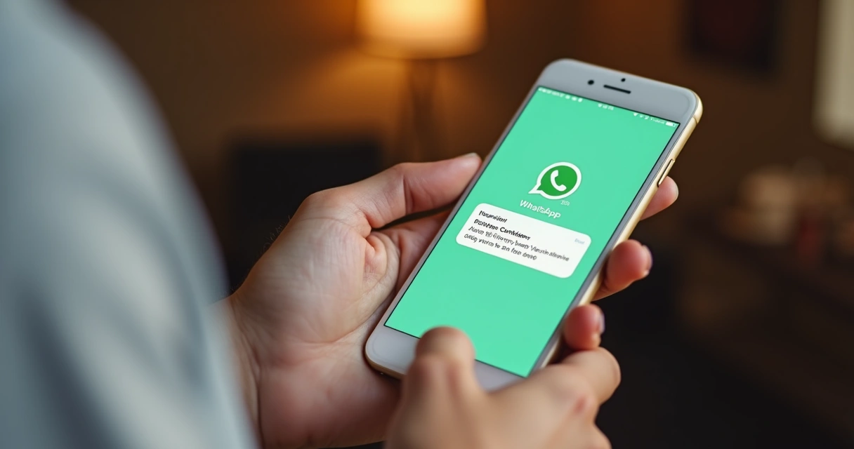 Mensagem no WhatsApp de hotel para hóspede antes do check-in. 