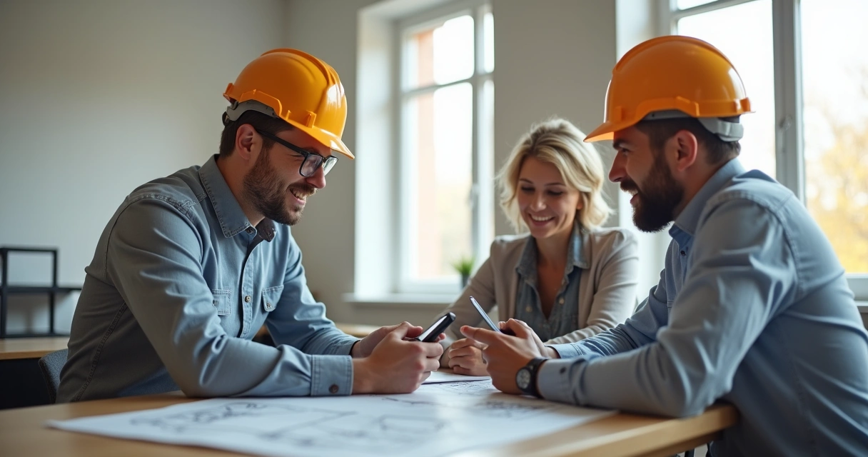 Gestor e cliente conversando sobre empreendimento 