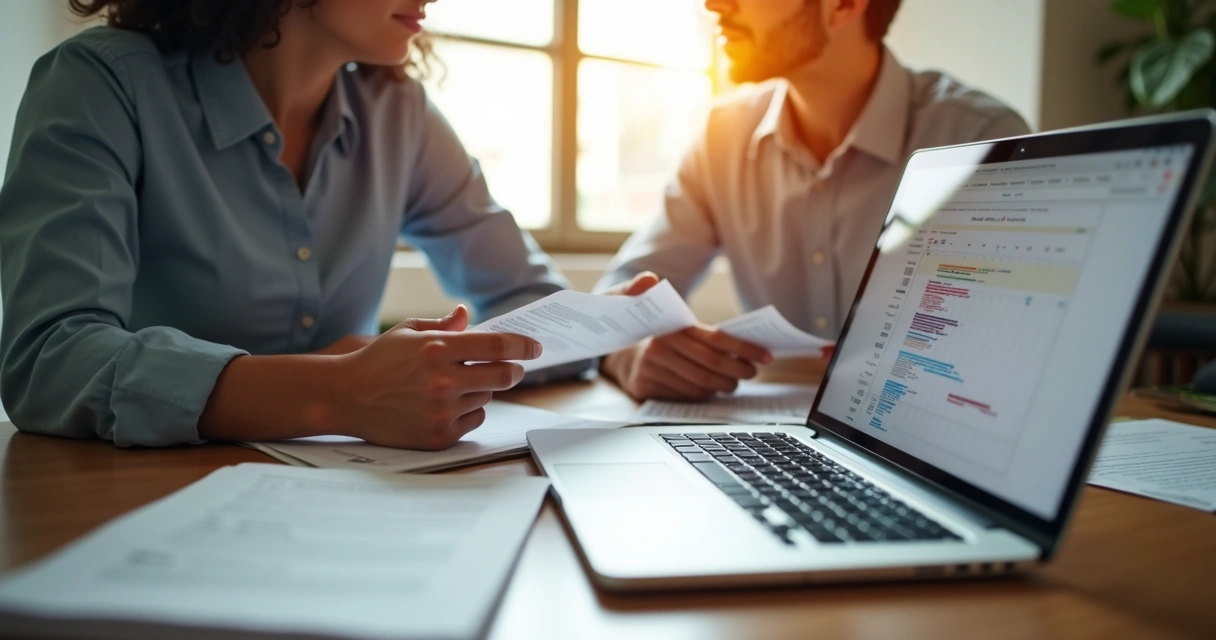 Freelancer explicando etapas do projeto para cliente 