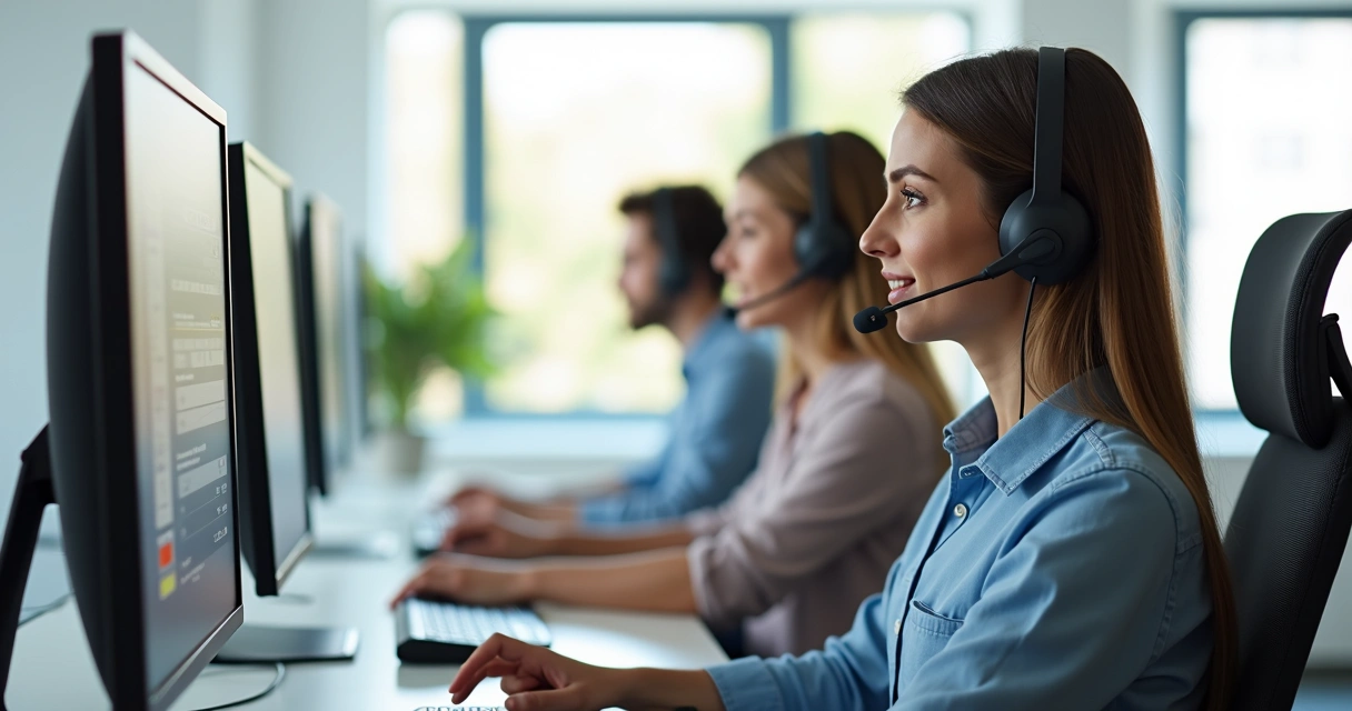 Equipe de suporte atendendo dúvidas de clientes de e-commerce 