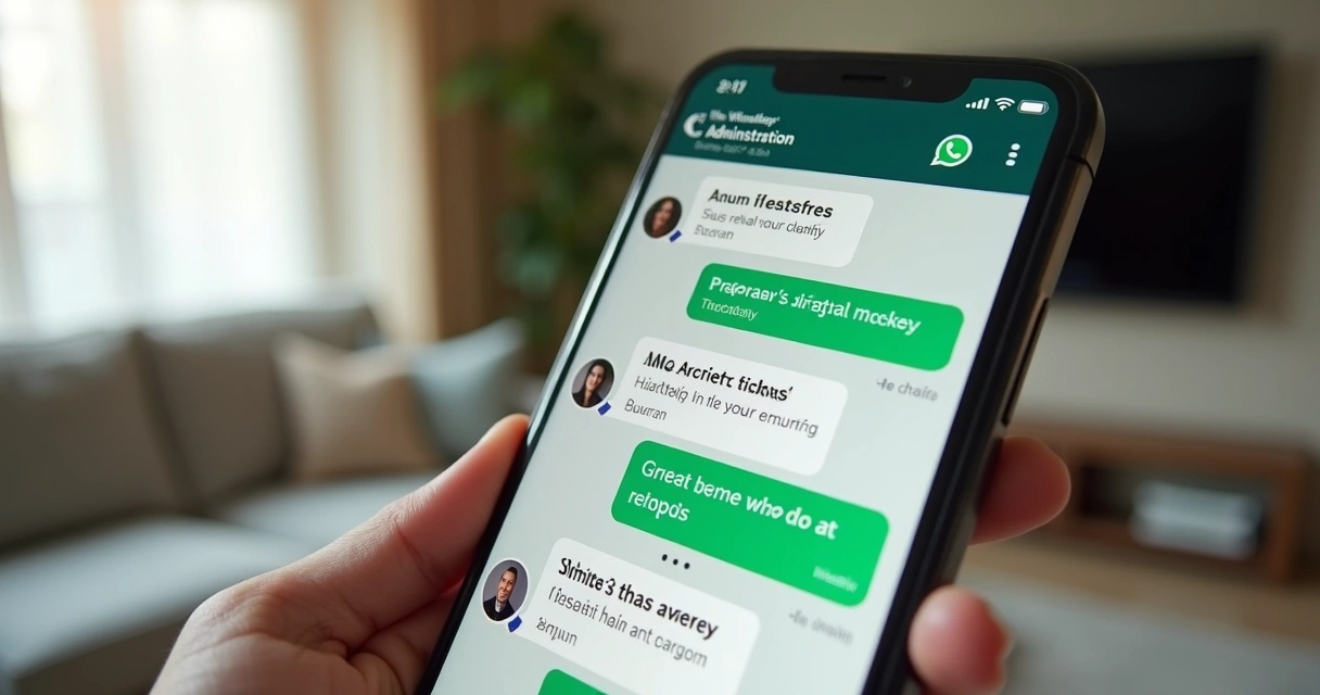 Tela de mensagem no WhatsApp de condomínio mostrando conversa organizada com moradores 