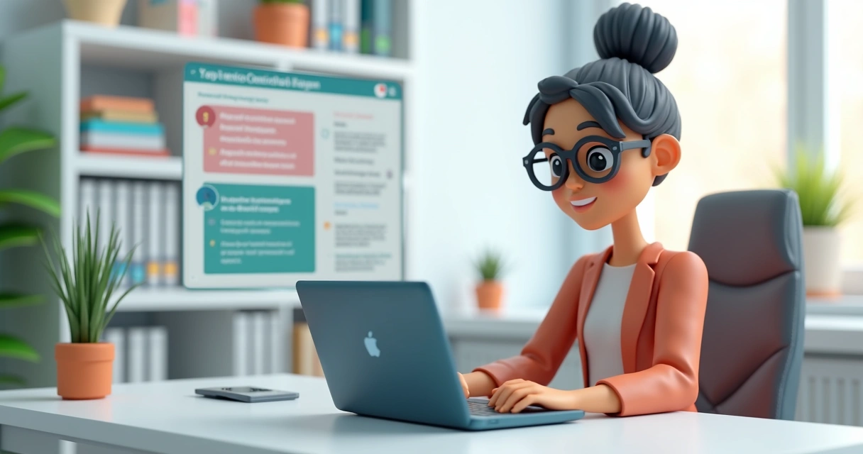 Empreendedor interagindo on-line com desenvolvedor através de chat na tela do notebook. 