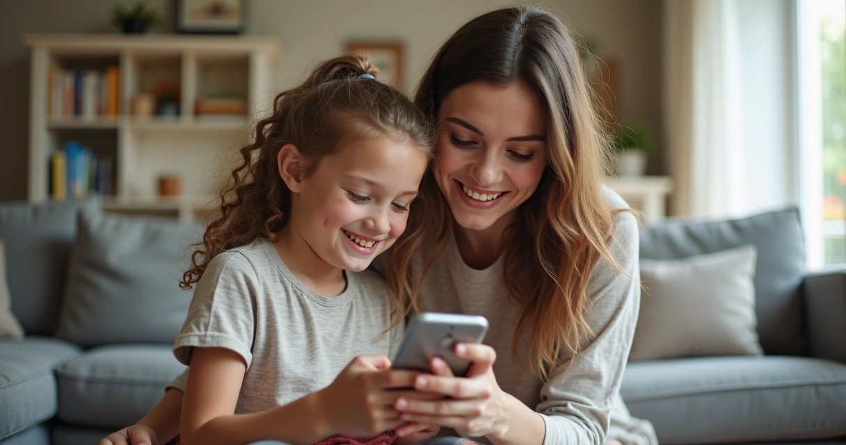 Mãe recebe mensagem digital da escola e mostra no celular para o filho em casa 