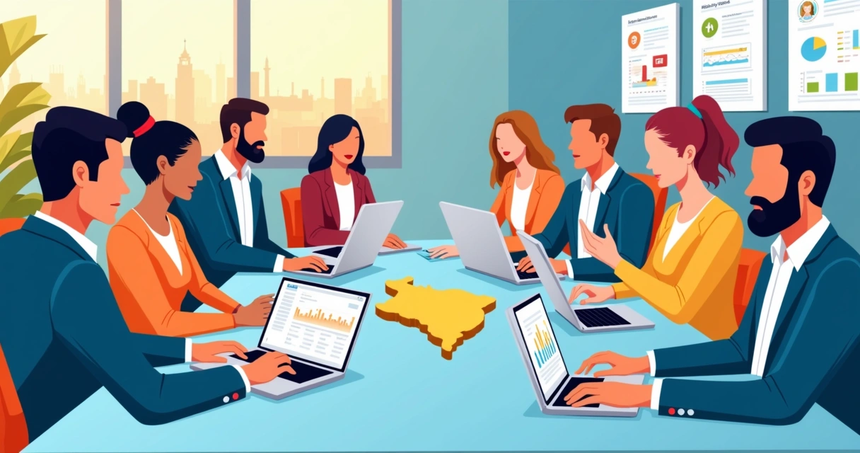 Equipe elaborando estratégia digital em Minas Gerais 