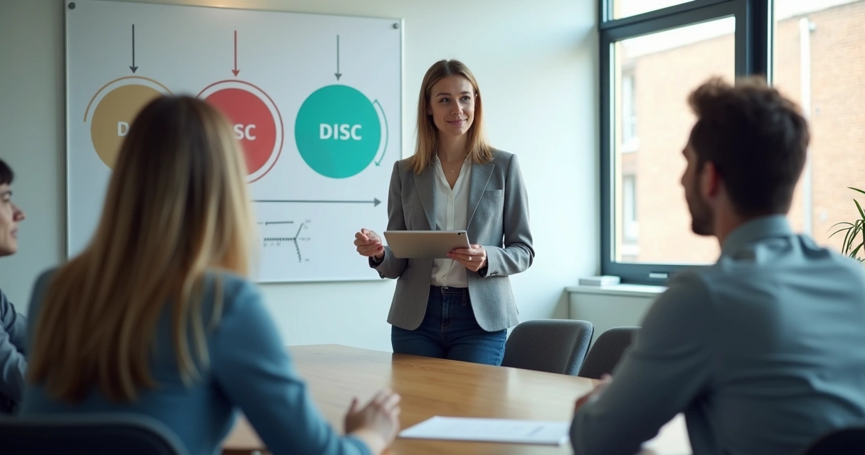 Gestor aplicando feedback personalizado com apoio do DISC 