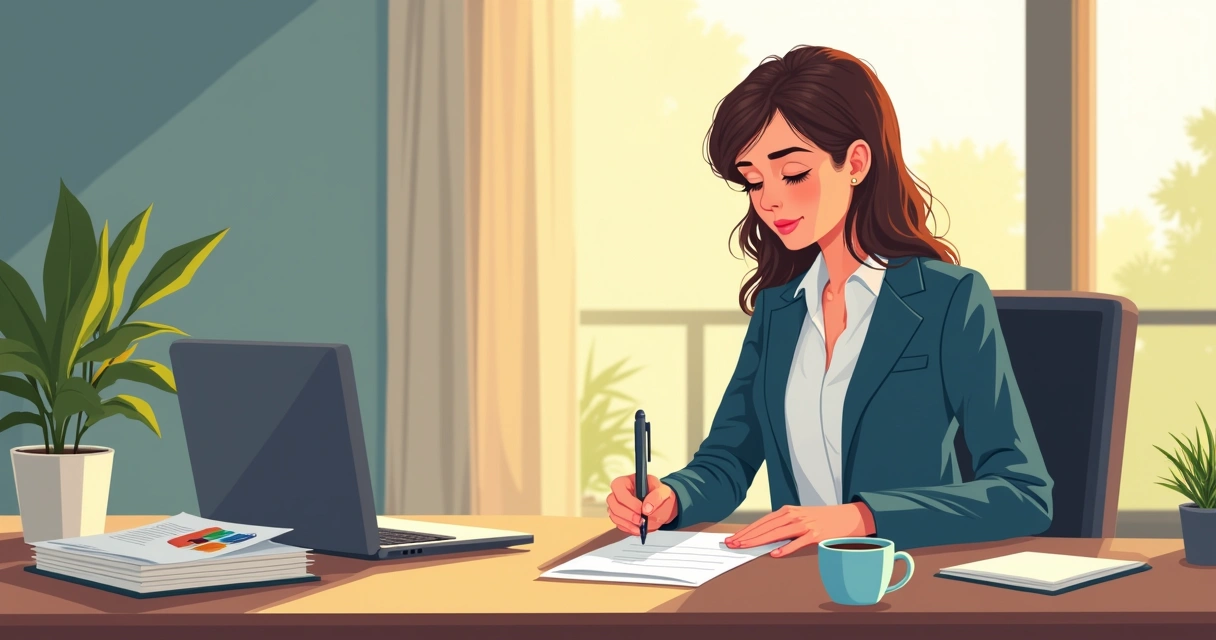 Pessoa assinando carta de solicitação de distrato. 