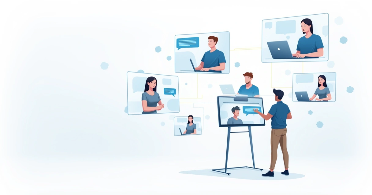 Reunião virtual entre gabinete político e eleitores em cenário digital 