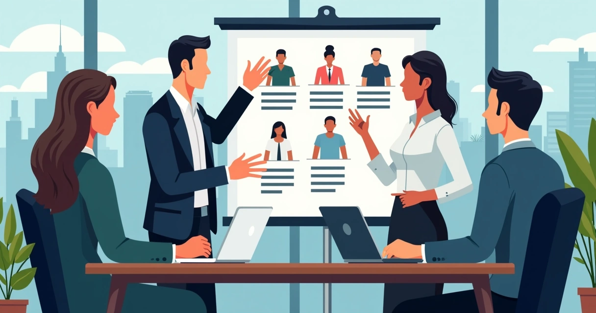 Equipe de comunicação orientando líderes de sindicato e conselhos de classe