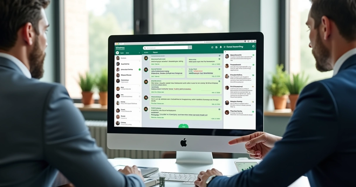 Representação de mensagens segmentadas e automáticas em interface de WhatsApp 
