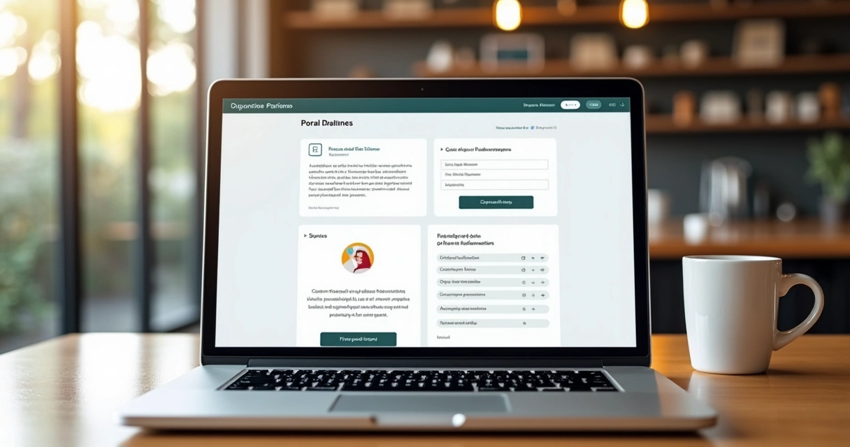 Portal do parceiro mostrando regras de comissão e relatórios 