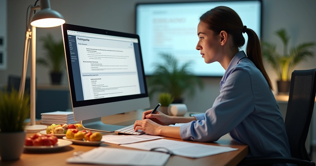 Profissional redigindo comunicado de recall na indústria alimentícia 