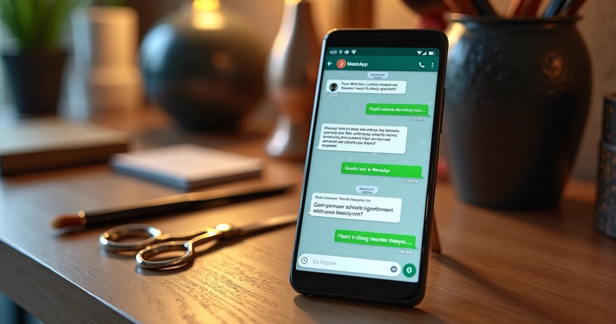 Conversa de WhatsApp mostrando confirmação de sinal para reserva de salão 