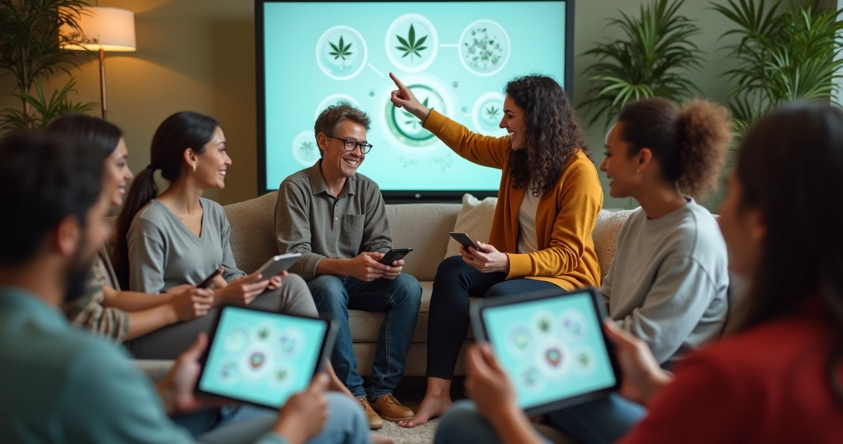 Grupos online de pacientes compartilhando experiências com cannabis medicinal 