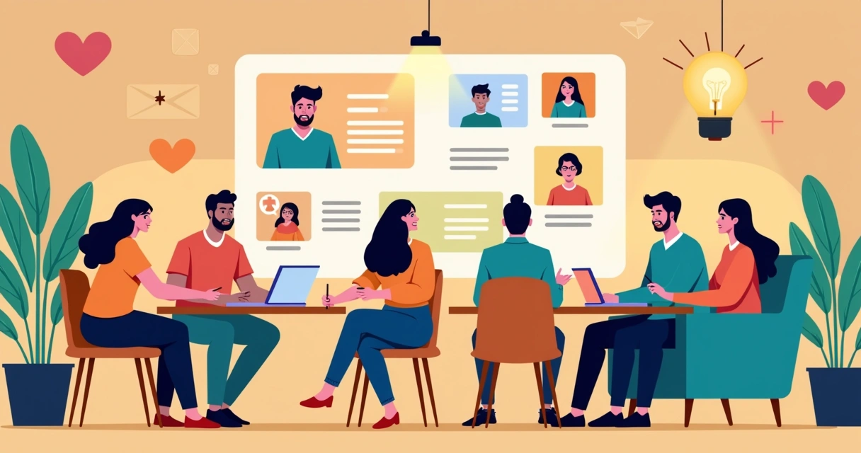 Grupo participando ativamente de uma comunidade de marca digital 
