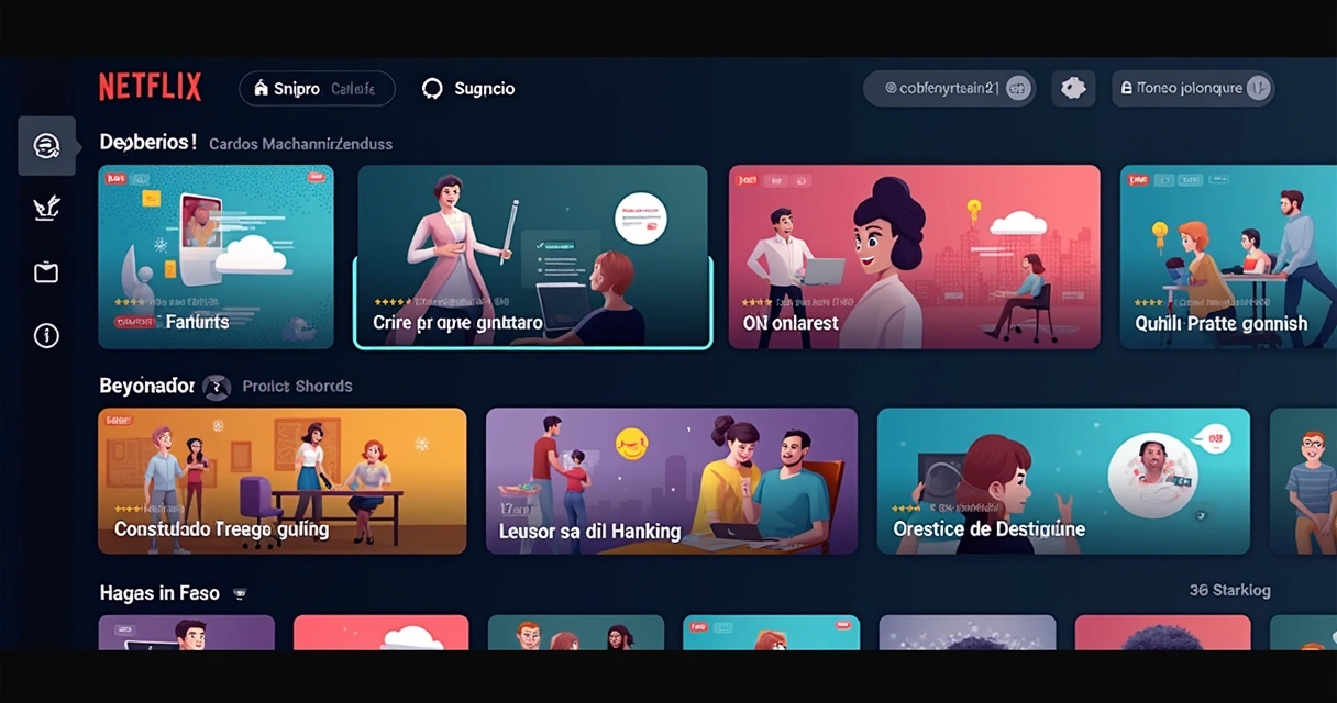Área de membros visual semelhante à Netflix, com trilhas e gamificação 