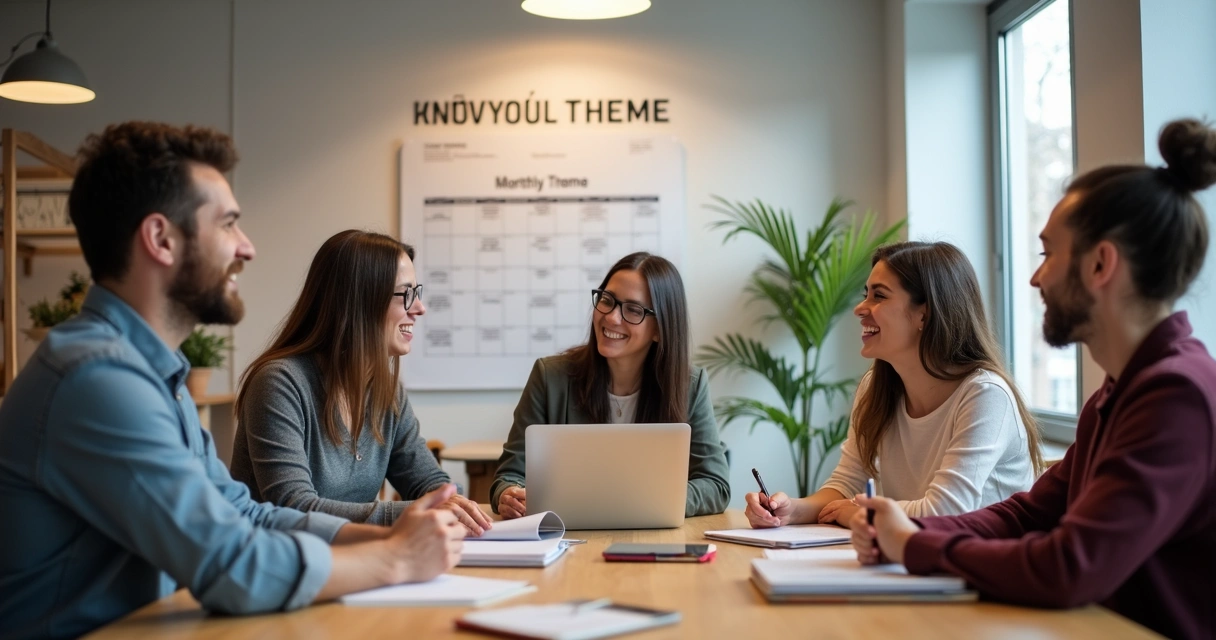 Grupo de freelancers sentados em círculo conversando e trocando ideias