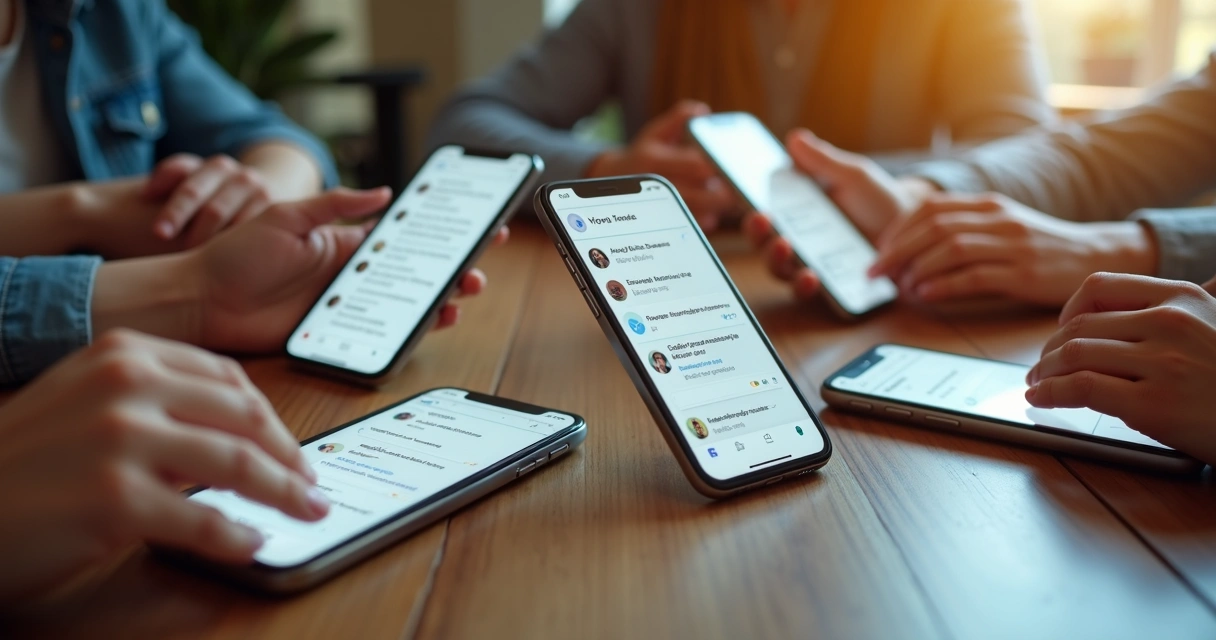 Telas de celular com chat anônimo sobre vício em apostas