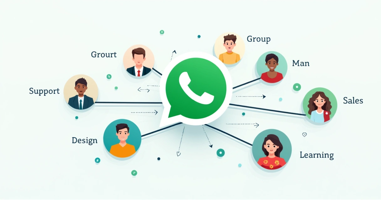 Comunidade WhatsApp centralizando diferentes grupos segmentados