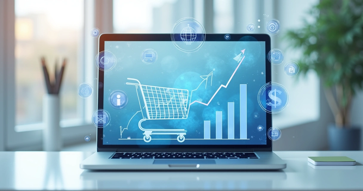 Representação gráfica de campanha de anúncios online no ecommerce 