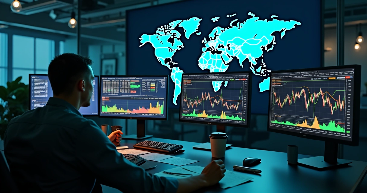 Gráfico de barras coloridas representando diferentes classes de ativos, predominando barras relacionadas ao Brasil 