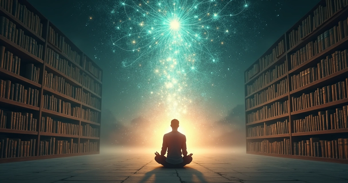 Comparación visual entre conciencia expansiva y modelos mentales rígidos 