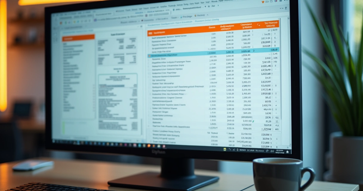 Tela de computador com comparação de extratos bancários e lançamentos 