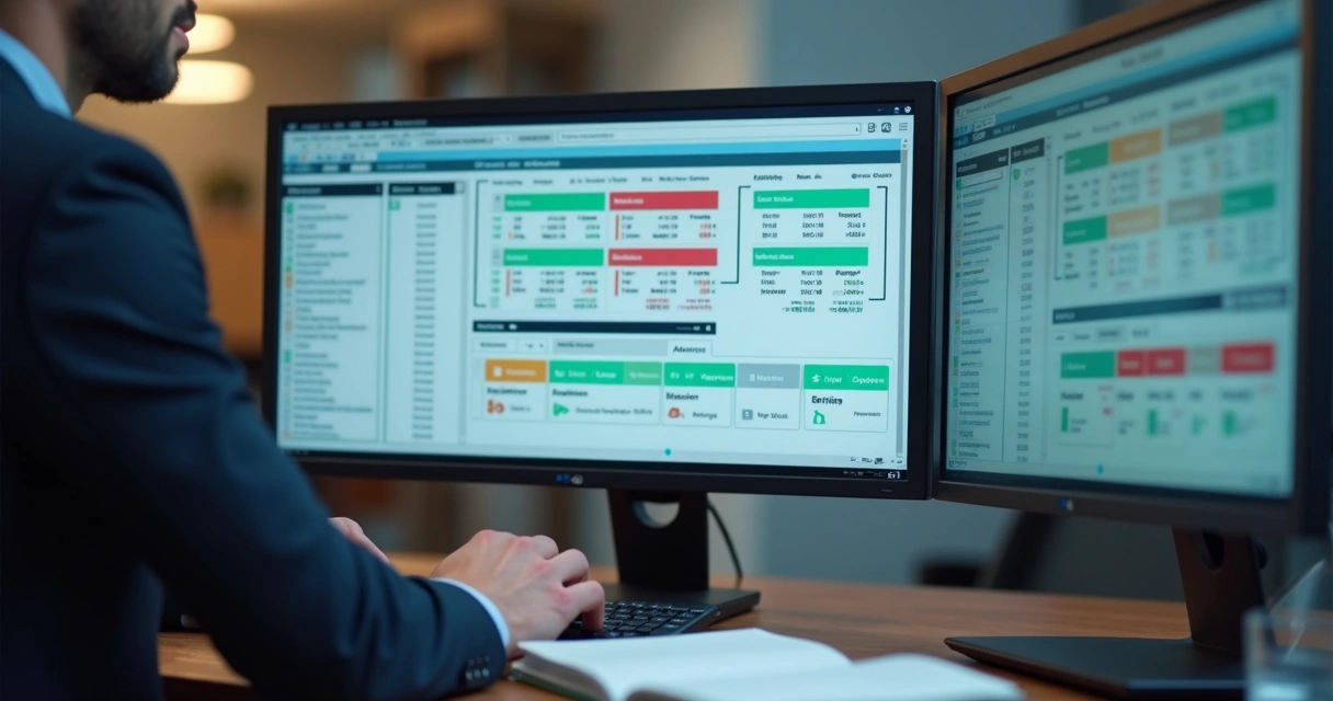 Tela de software mostrando conciliação bancária 