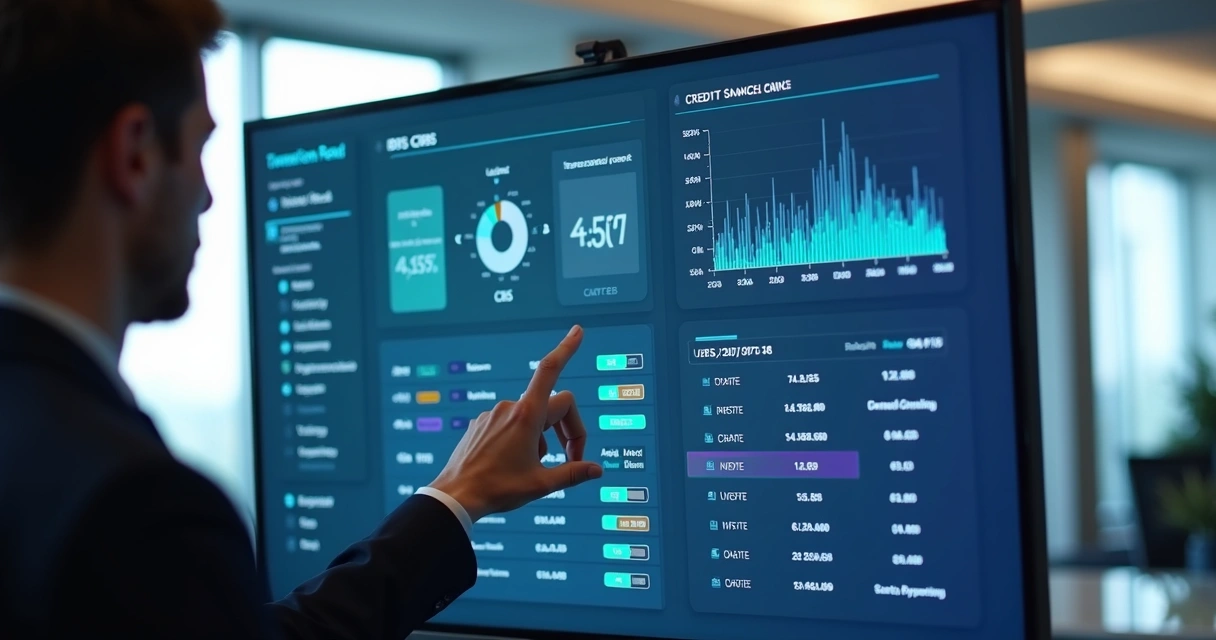 Painel digital de controle fiscal mostrando rastreamento de créditos de IBS e CBS 