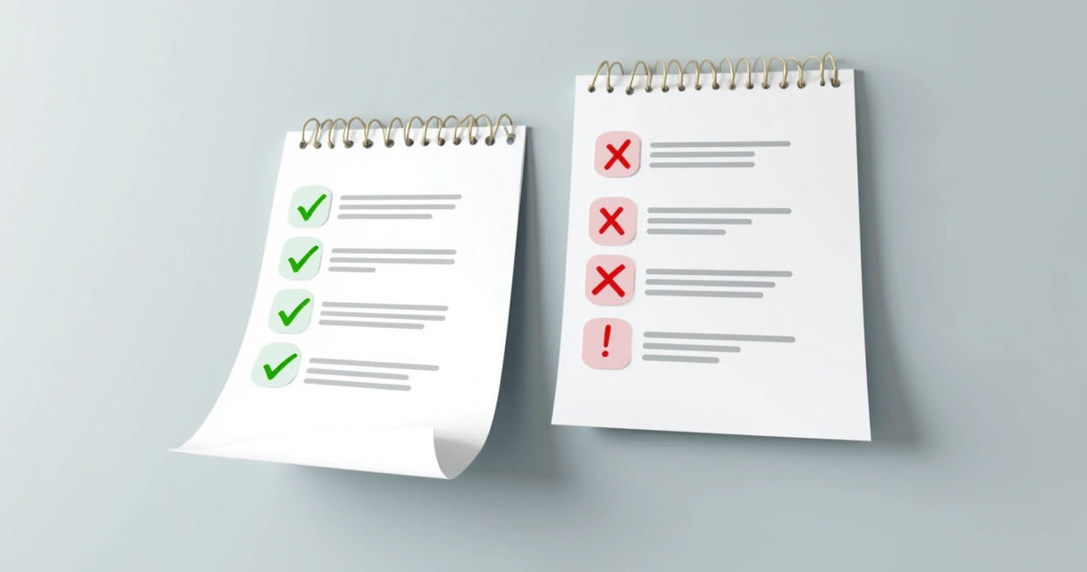 Duas listas mostrando itens conciliados e divergências de vendas 