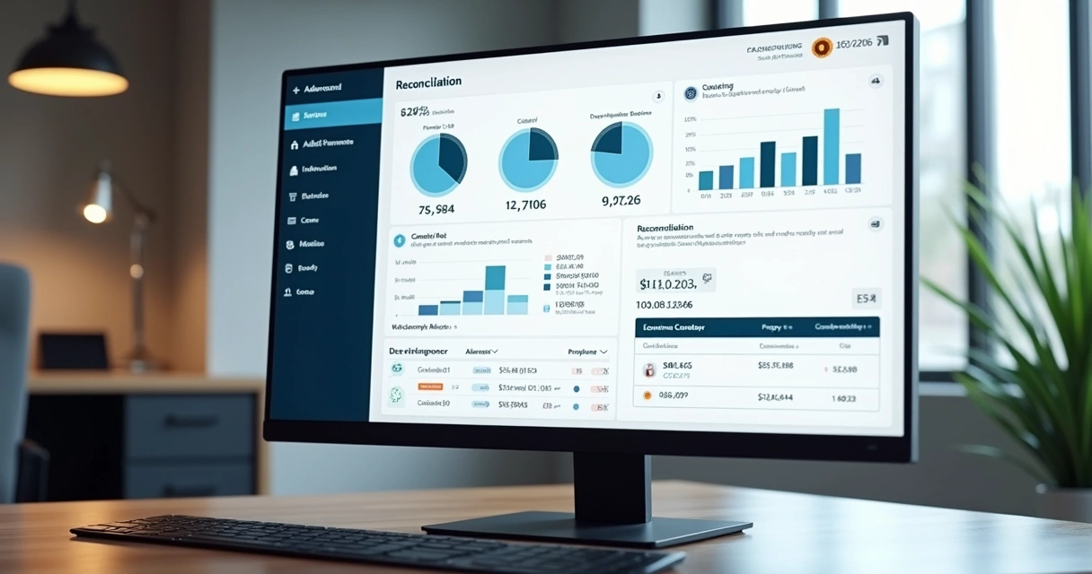 Painel de vendas com gráficos e relatórios de vendas conciliação 