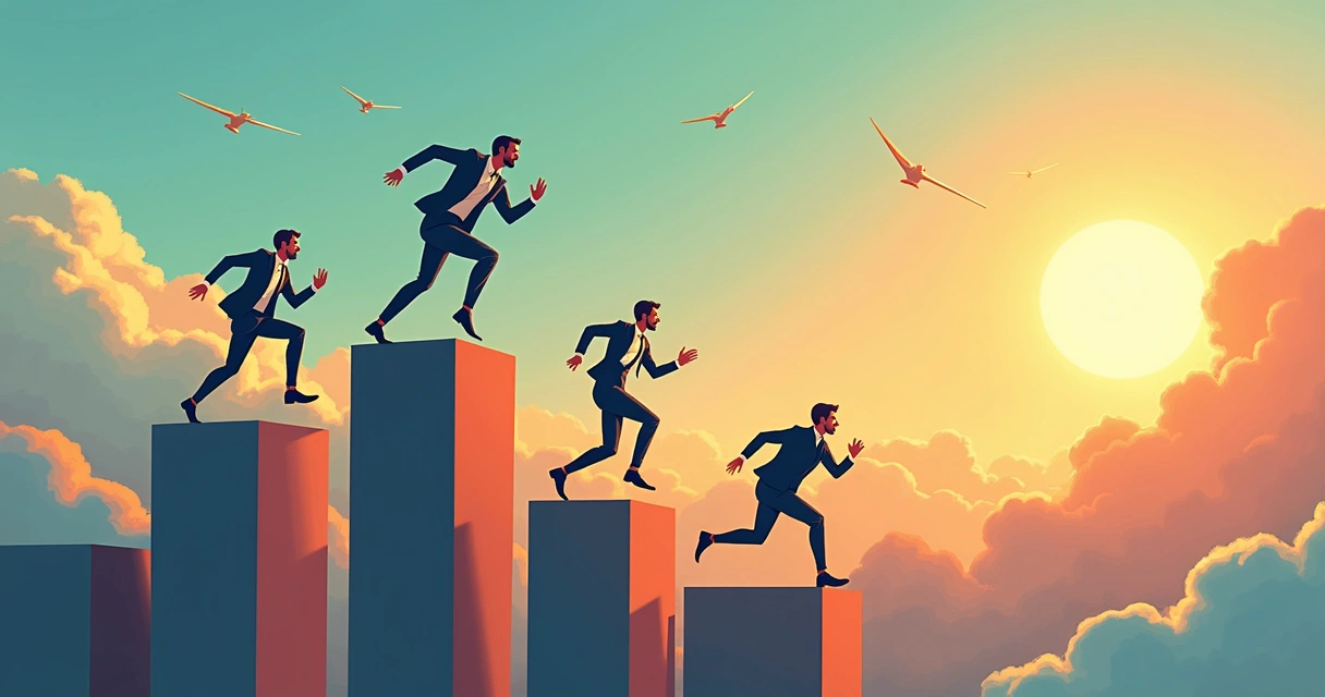 Concorrente no topo de gráfico em disputa empresarial 