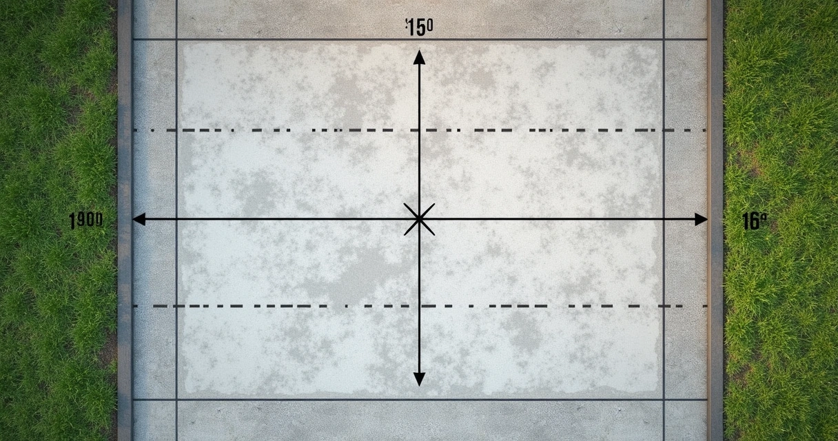 Driveway joint spacing illustration with labeled distances 