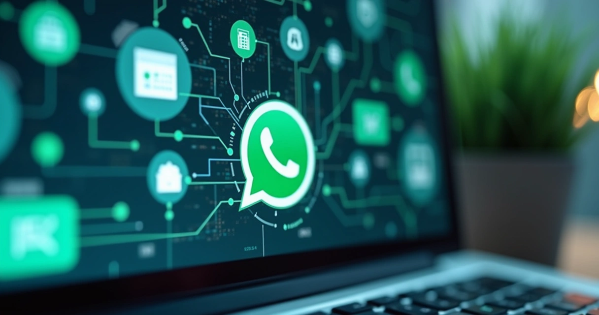 Tela conectando chatbot de WhatsApp a outros sistemas