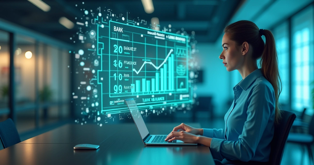 Saldo bancário sendo integrado a um sistema de IA 