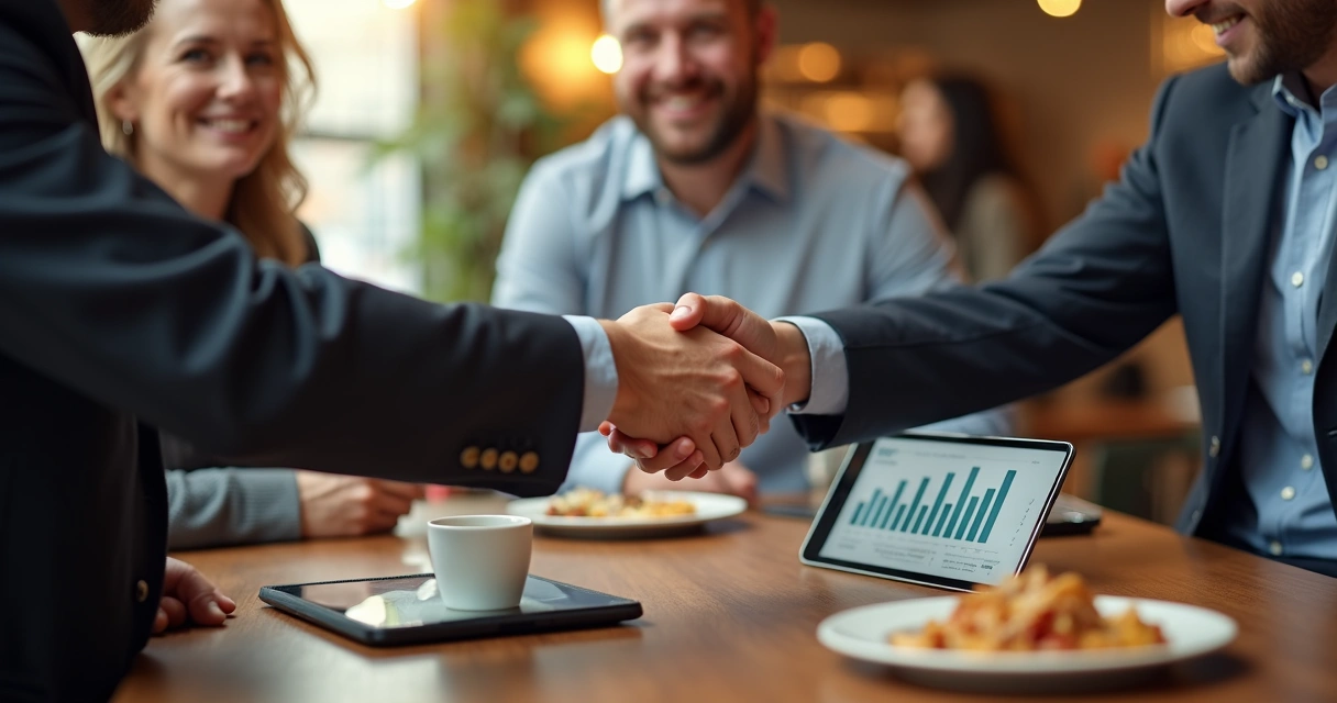 Empresários do segmento de alimentação criando conexões 