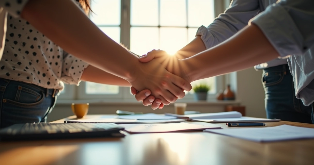 Conexão entre colegas de equipe na empresa