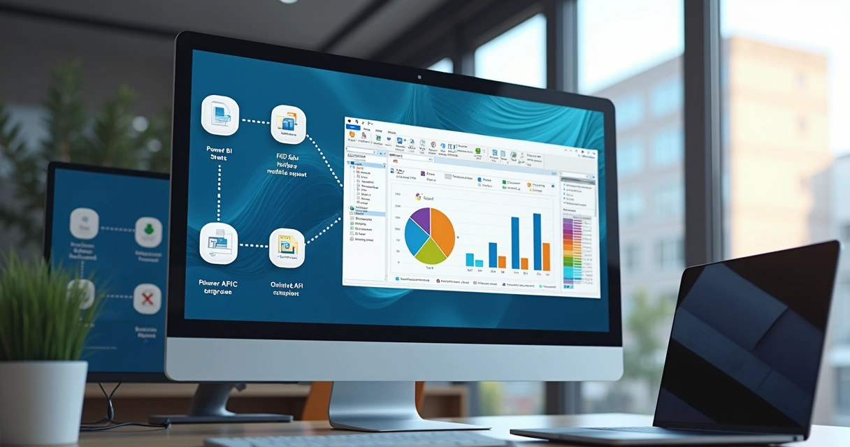 Tela do Power BI mostrando conexão com diferentes fontes de dados 